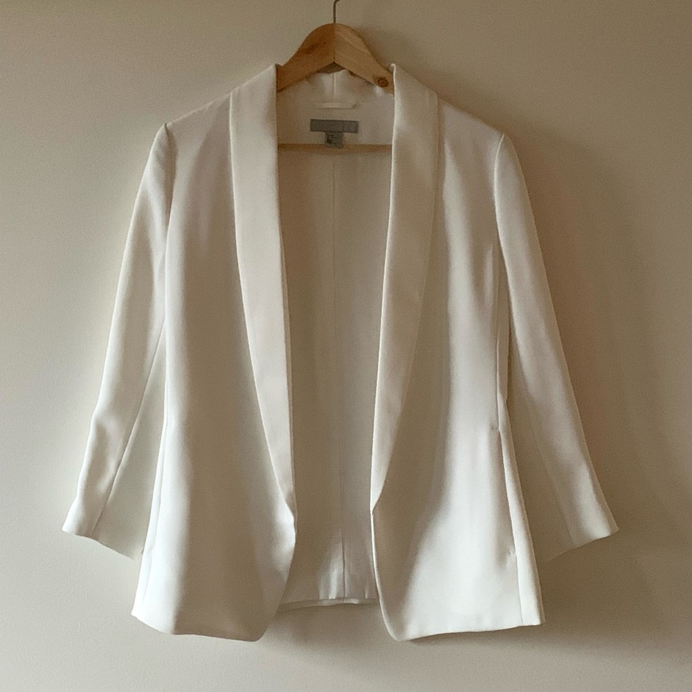 H&M White Blazer, Size 6